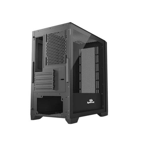 Gabinete para PC Redragon GC-540 ITX/Micro-ATX para juegos, con diseño magnético y filtro de polvo, panel lateral de acrílico transparente, I/O ajustable y flujo de aire completamente ventilado, con dos paneles de vidrio templado, color negro miniatura 2