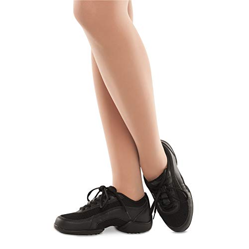 Danshuz Girls Black Split Sole Variable Lace Sling Sneakers 2 Kids2