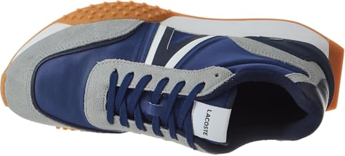 Lacoste Mens L-Spin Deluxe Sneaker, NVY/DK Gry, 114
