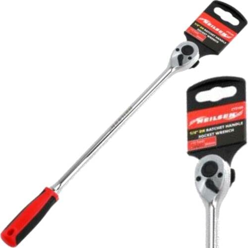 304mm Extra Long Flexi-Head Ratchet Wrench - 1/4 Drive with 72 Teeth