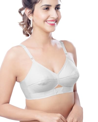 Image of Brida Kavya Xtra Soft Cotton Round Stitch Bra for Women | Full Coverage | Double Layered | Non-Padded | Wireless | Saree Bra for Heavy Bust | Daily Use | Combo