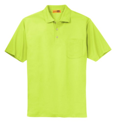 Cornerstone Men's Comfortable Pocket Pique Polo Shirt_Safety Yellow_X-Large #TOP21