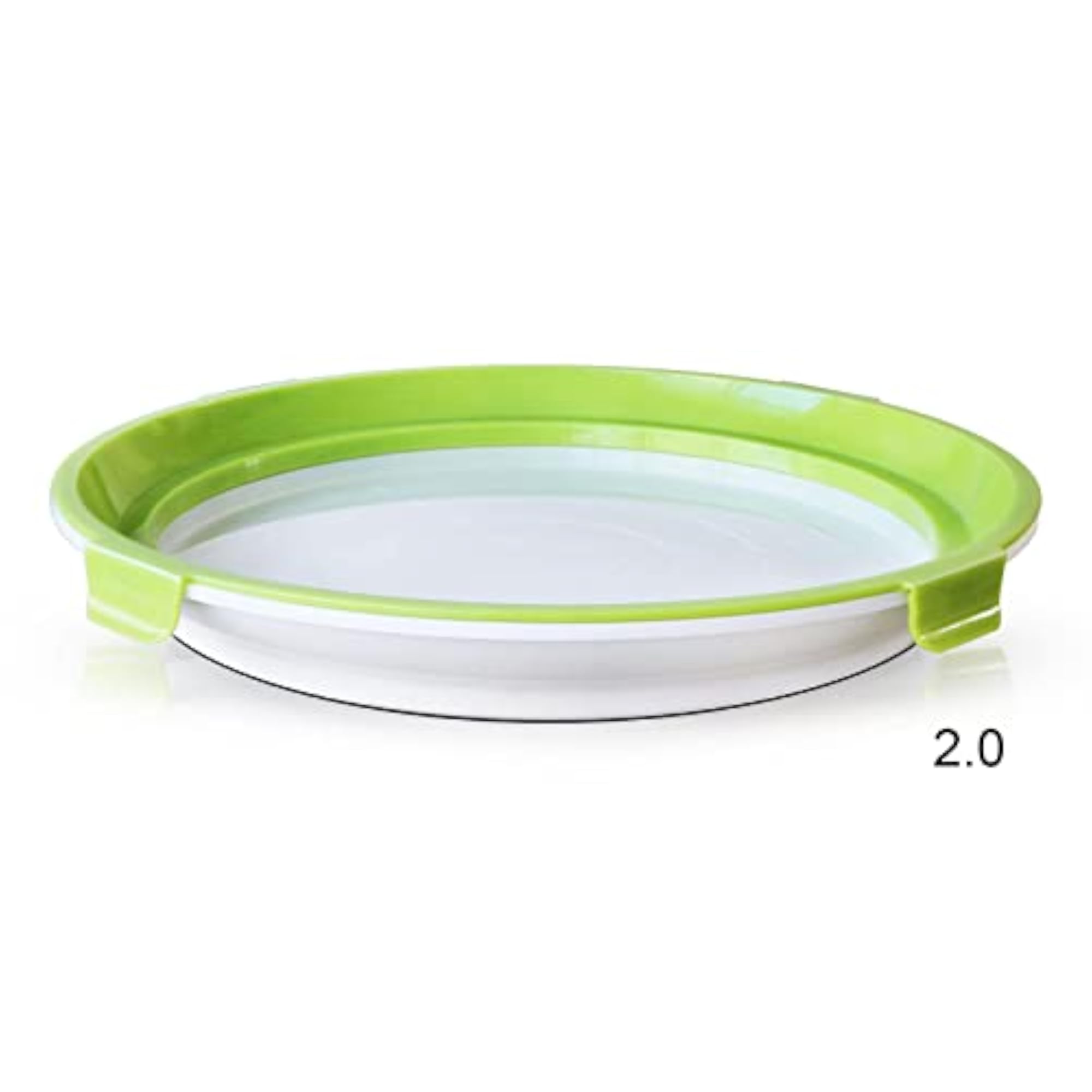 Stackable Green Round Food Preservation Tray, 1 Piece