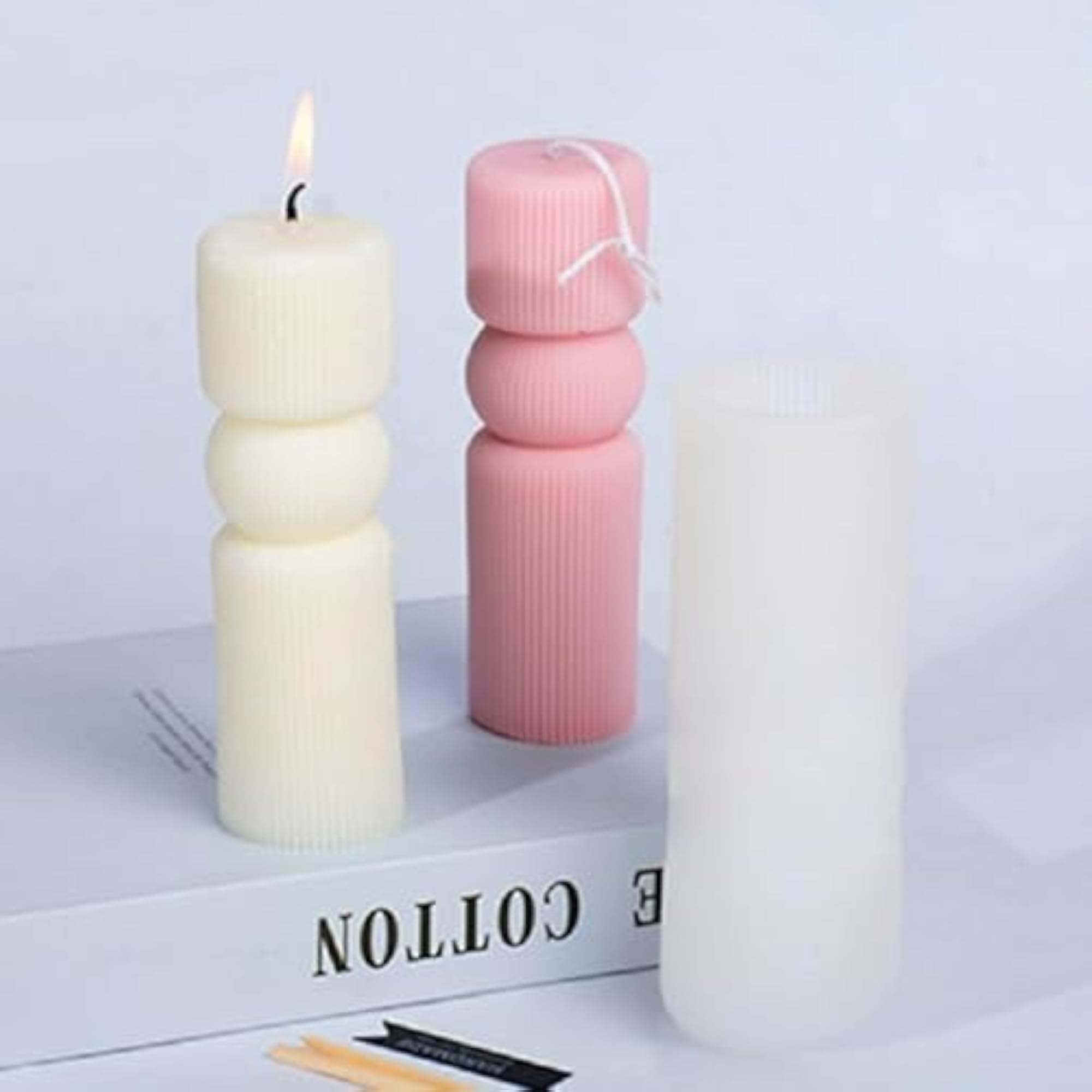Striped Ball Candle Making Mould for Crafting