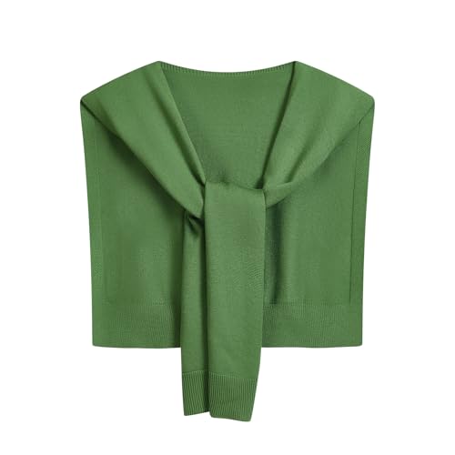 7STROBBS Knitted Shawl Wraps for Women, Fashion Sweater Shawls Scarf Cape, Shoulder Wrap for Travel Casual, Scarf Top Cape Accessories, Green, M