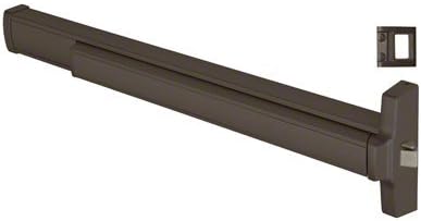 Jackson 312095RS3313 36" Model 2095 Grade 1 Rim Latch Panic Exit Device Right Hand Reverse Bevel 'S' Strike Fits 32" to 36" Wide Door Dark Bronze Finish