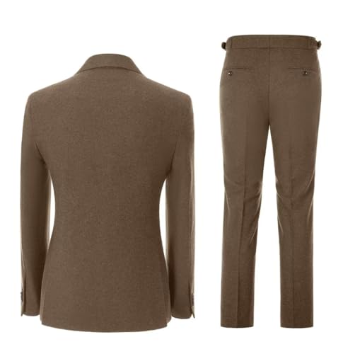 2 Piece Mens Suit Tweed Woolen Blend Casual Suits for Men Blazer Wool Retro Slim Fit Winter Suit for Wedding2