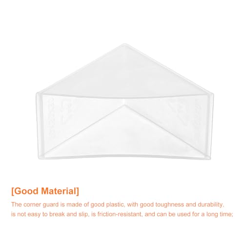 Image of uxcell 8Pcs Plastic Corner Protectors 30x66mm Right Angle Shape Glass Corner Guards Cushion for Corner Protection of Glass, Mirror, Tile, White