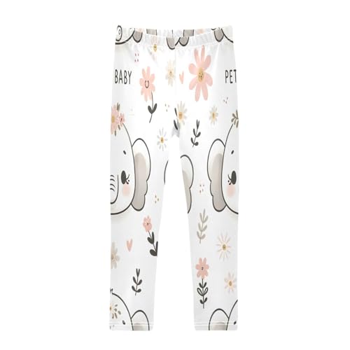 Toddler Girls Leggings Printed Yoga Pants Leggings Cute Elephant Heads Face for Kids