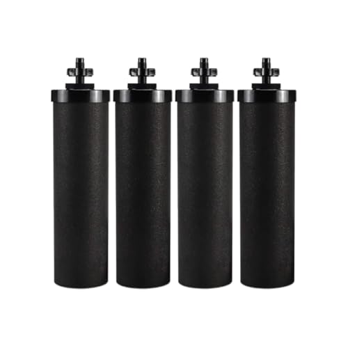 4 pcs Water Filter Replacement for Berkey BB9-2 Black Activated Carbon Filters System Compatible with Berkey Gravity Filter Purification Elements