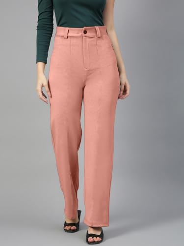 Image of Mehrang Trousers for Women, Formal Pants for Women, Straight Fit Pants