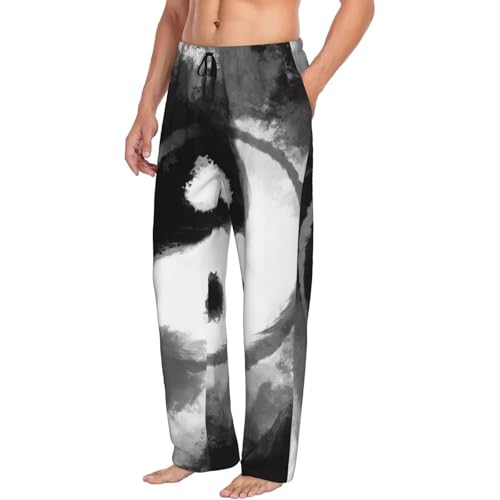 Yin And Yang Print Men'S Pajama Pants Soft Sleep Lounge Pants With Pockets-2