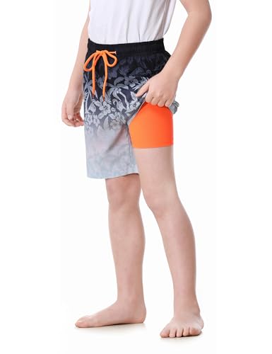 ANTLOOWW Badehose Jungen Schnelltrocknend Boardshorts mit versteckter...