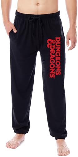 Dungeons and Dragons Men's Tabletop Game Title Logo Sleep Jogger Pajama Pants
