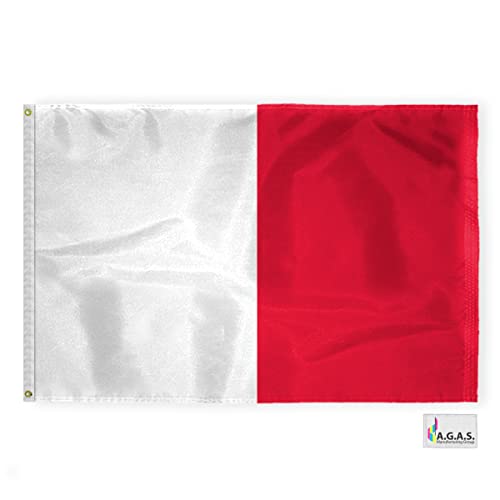 AGAS Hotel Code H Marine Signal 4x6 Ft Flag - Printed 200D Nylon - Canvas Header - Brass Grommets - Colorfast & Stitched Edges - Nautical Boat Flag - Naval Code Signal Flag.