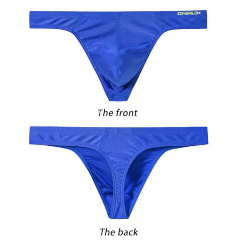 Men‘s Ice Silk Thong Sexy Pouch Bulge G String Underwear in Multiple Colors2