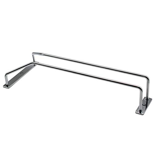 Abcsea Under-Shelf Wine Glass Rack - 27cm Stainless Steel Holder, Chrome Finish, Hanging Storage (1 Row) - View #11
