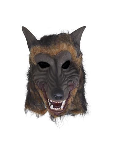 Bristol Novelty BM539 Wolf Mask Unisex-Adult One Size Greyish Brown