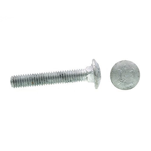Image of Prime-Line 9063001 Carriage Bolts, 5 /16 In.-18 X 2 In., A307 Grade A Hot Dip Galvanized Steel (25 Pack)