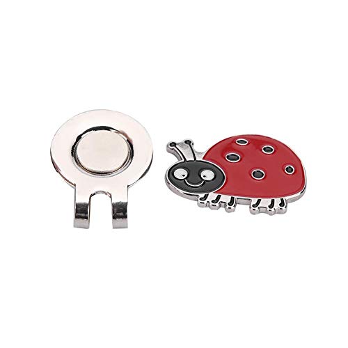 Dwawoo Golf Hat Clip, Animals & Insects Pattern Golf Ball Marker Stainless Steel Golf Cap Clamp(Ladybug) - Image 3