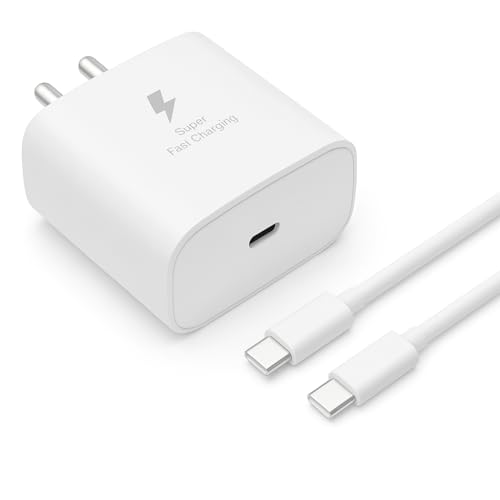 Image of Samsung Original 45W Super Fast Charger Kit White with 2M USB-C Cable for Galaxy S25, S25 Edge, S24 Ultra, S24+, S23 Ultra, S23 FE, S22, S21 FE, Galaxy Tab, A /M /F Series, Z Fold 5 /4, Z Flip 5 /4