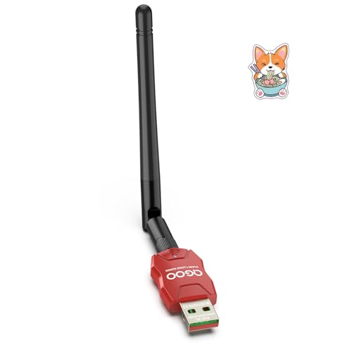 Class 1 Long Range Bluetooth Adapter for PC, QGOO USB Bluetooth Adapter for PC 5.3+EDR, Bluetooth Dongle Bluetooth Receiver Support Windows10/8.1/8/7?red-009?