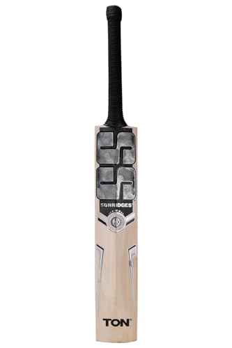 Image of SS Premium Silver Kashmir Willow Cricket Bat - SH | Selected Grade 3 Air Dried Willow | Massive TON Edges | 3-Tone Grip | Wide Play Area | with SS Bat Cover | Made in India