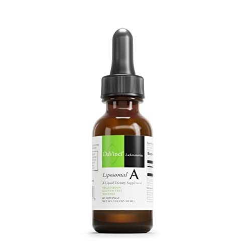 DAVINCI Labs Liposomal A - Liquid Vitamin A Supplement to Support Bone Skin Gut Vision and Immune Health* - Gluten-Free - 30 ml