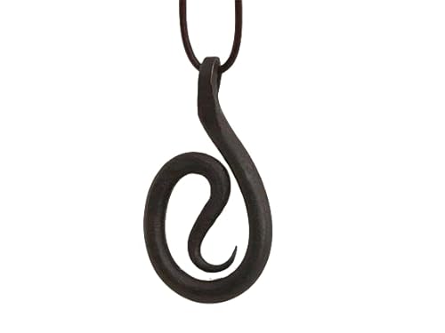 ARTIZANSTORE Hand Forged Necklace, Blacksmith Pendant, Iron Pendant, Spiral Necklace, Viking Pendant, Iron Jewelry,