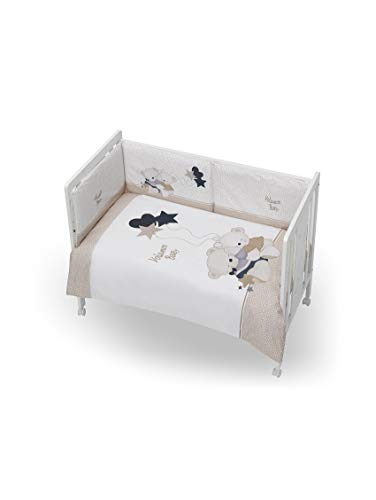 Edredón y Chichonera Cuna Soñamos Beige