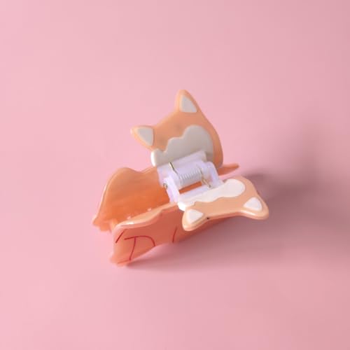 Pinza para cabello de acetato estilo Shiba Inu miniatura 6