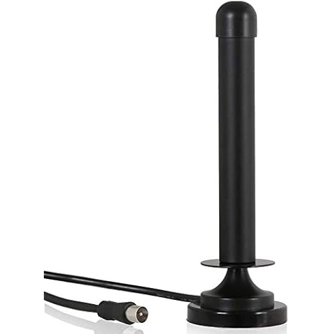Wicked Chili DVBT2 Antenne kompatibel mit HD TV Receiver Samsung, Xoro, Dyon, TechniSat, Digitalbox, Freenet, Magnetfuß für innen und außen (starker DVB-T2 HD Empfang, Magnetfuß, 3m Koaxialkabel) Cover