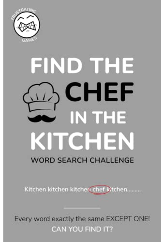 Find The Chef In The Kitchen: Fun Word Search Challenge - Only One Word Is Different, Can You Find It? (Frustrating Games)