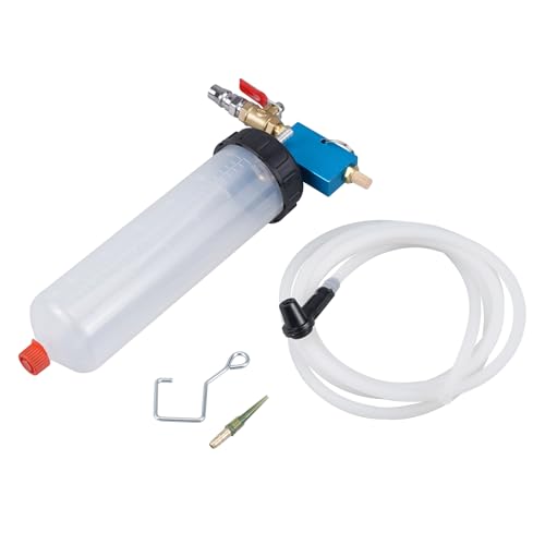 Bevinsee Auto Brake Fluid Extractor, Power Steering Oil Change Replacement Tool, Brake and Clutch Fluid Drained Vacuum Bleeder Tool Kit for Car Motorcycle, blue