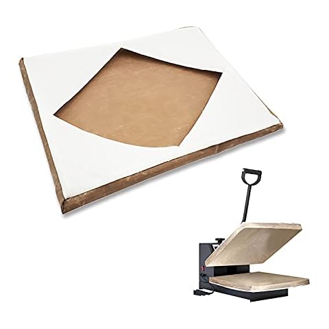 16x24 Inch Heat Press Platen Wrap Cover, Brown Non-Stick High Temperature Resistant Teflon Protector for Protecting Sublimation Heat Pressing Machine Plate from Residue, Inks, Adhesives Cover