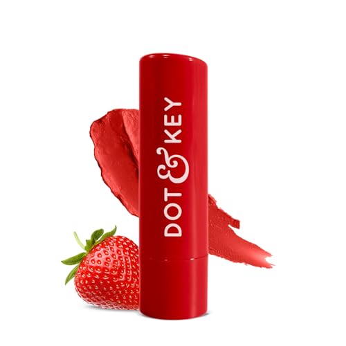 Dot & Key Barrier Repair Hydrating Lip Balm SPF 50 | Strawberry Red | Repairs Damaged Lip Barrier | High Tinted | 4.5 gm