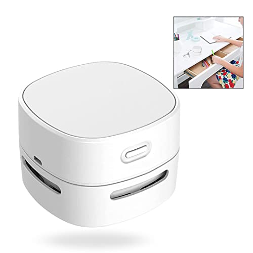 Jzhen Mini Aspirateur de Table sans Fil USB Rechargeable, Aspirateur de Bureau, Balayeuse Aspirateurs à Main, la Poussière de la Table, pour Table Bureau Coussin Voiture Clavier Cover