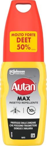 Autan Max, Deet 50%, Spray Antizanzare Repellente Forte, 1 x 100 ml
