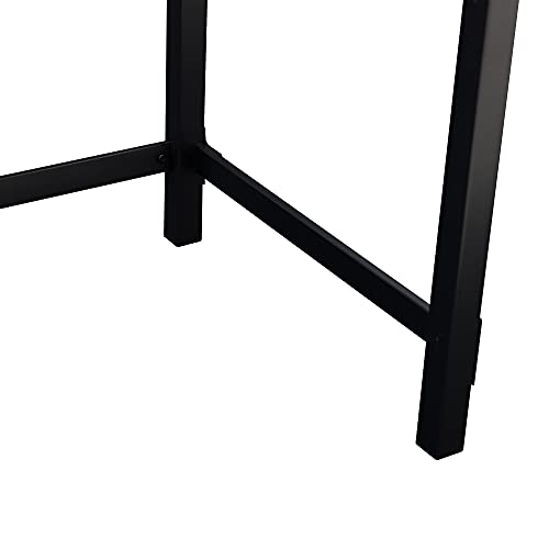 Studio Space 48" Sturdy Computer Desk, Industrial Design Workstation With Wood Table Top And Black Steel Frame For Home Office, Brown #TOP6