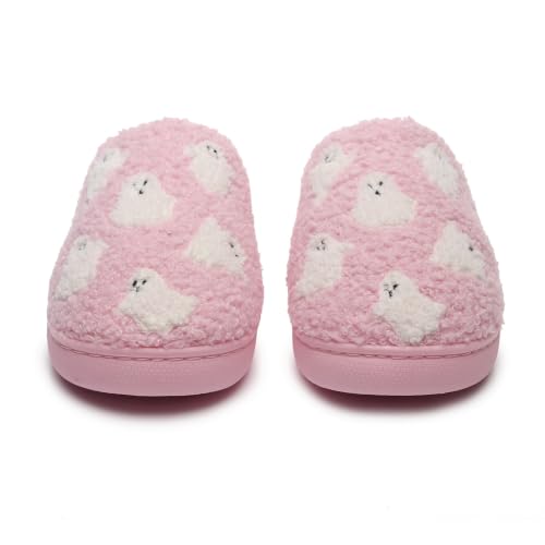 Image of Christmas Slippers Winter Warm Plush Pattern Slippers Soft Non-Slip Indoor House Shoes for Men Women