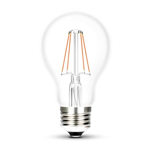 Image of wipro Garnet 6W A60 LED Filament Bulb | Decorative LED Bulb for Home & Office Decoration | Energy Efficient Filament Bulb comes with In-Built Surge Protection | E27, 2700K(Warm White, Pack of 1)