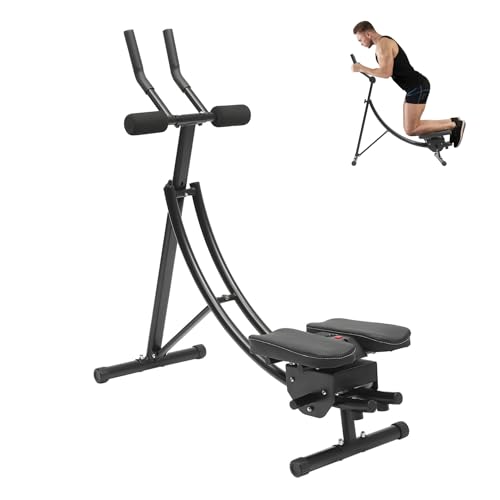 Ab Machine Ab Workout Equipment Foldable Core & Abdominal Exercise Machine Abdominal Crunch Trainer Exercise Fitness Equipment 330lbs Weight Capacity