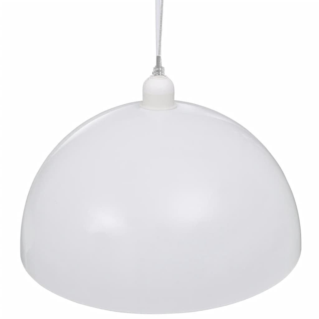 vidaXL Lampy sufitowe, 2 szt., regulowana długość, półokrągłe, białe