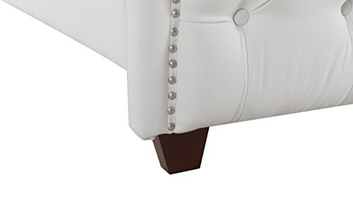Jennifer Taylor Home Marcella Tufted Wingback Bed, King, Bright White #TOP6