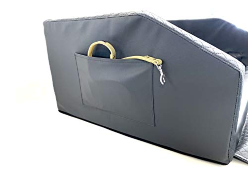 BETTEX comfort & style Autohundebett aus Kunstleder Autoschondecke Kofferraumbox Hundebett Hundebox (100x80, grau)