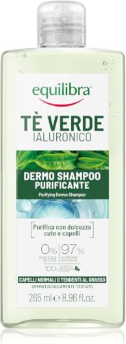 Equilibra Capelli, Dermo Shampoo Purificante Tè Verde Ialuronico, Shampoo Capelli Normali e Grassi ad Azione Purificante, con Estratto di Tè Verde, Acido Ialuronico, Estratto di Bergamotto, 265 ml image 4
