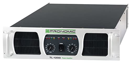 Amplificatore Di Potenza Pronomic Tl-1200 - Amplificatore Di Potenza Stereo Con 2X 2400 Watt - Controllo Della Temperatura Della Ventola - Modalità Pa