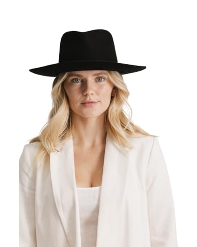 Gigi Pip Fedora Crown Black M-L