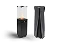 Planika Faro Patio Heater - Outdoor Propane Gas Heater, Black Fire Pit for Garden, Residential & Commercial Use with Wheels - High-Performance Outside Heating Solution