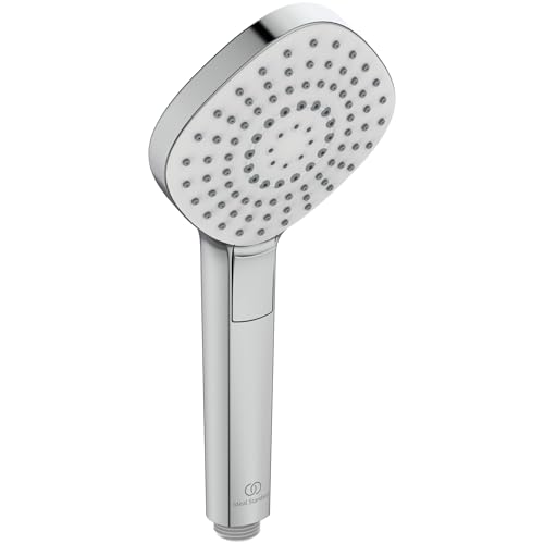 Ideal Standard – Doccia a mano Idealrain Evo Diamond, soffione doccia a risparmio idrico, 3 tipi di getto (pioggia, cascata e massaggio), Ø 11,5 cm, cromato